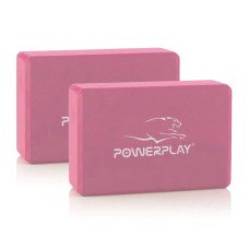 Блок для йоги 2 шт. (пара) PowerPlay 4006 Yoga Brick EVA Рожеві