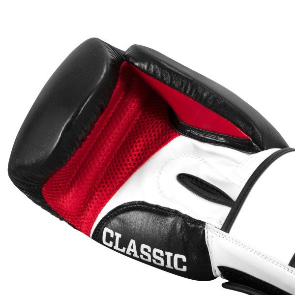 Боксерські рукавиці TITLE Classic Leather 2.0 Black/White/Red M 12 oz