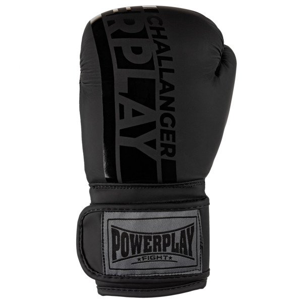 Боксерські рукавиці PowerPlay 3086 Matt Challenger Чорні 16 унцій