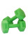 Гантелі композитні PowerPlay 4124 Hercules 2*2 кг. Зелені (пара - 2шт.)