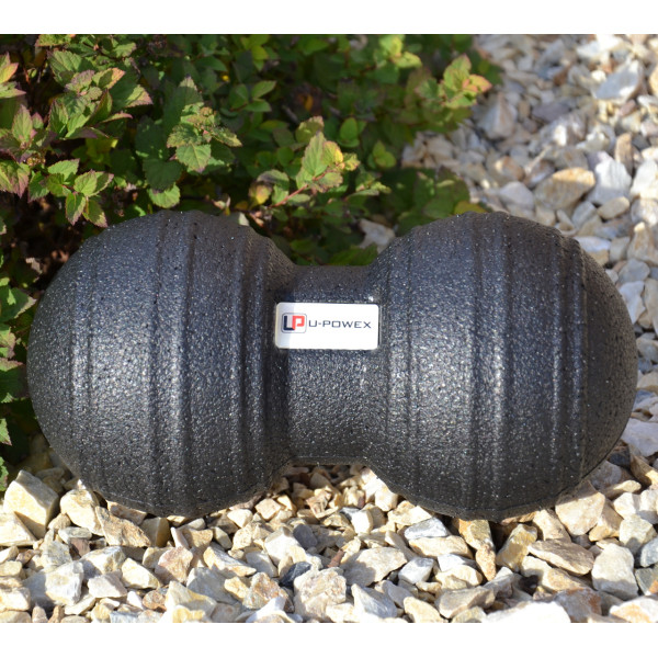 Масажний м'яч подвійний U-POWEX Epp foam peanut ball (d8*16cm.) Black