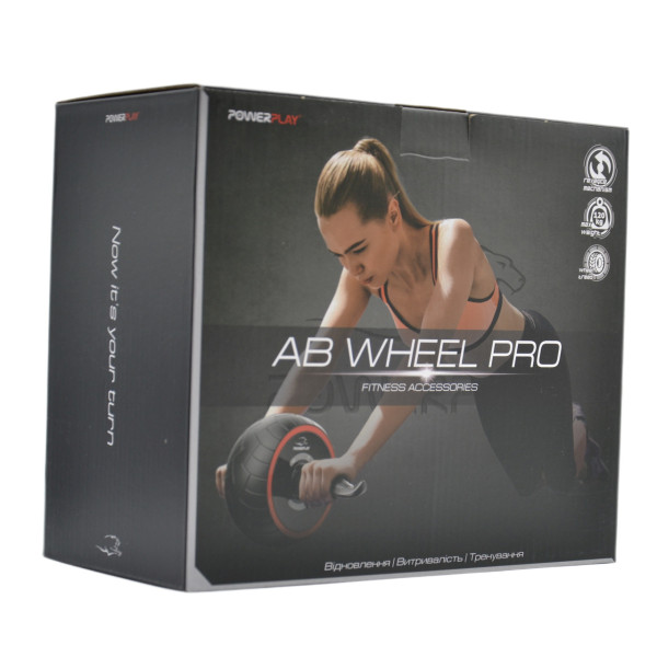 Колесо для преса PowerPlay 4326 зі зворотним механізмом AB Wheel Pro Чорно-червоне