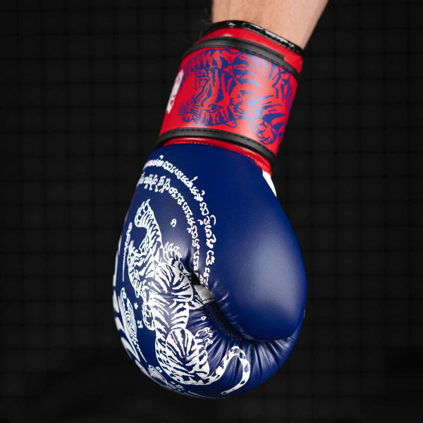 Боксерські рукавиці Phantom Muay Thai Blue 16 унцій (капа в подарунок)