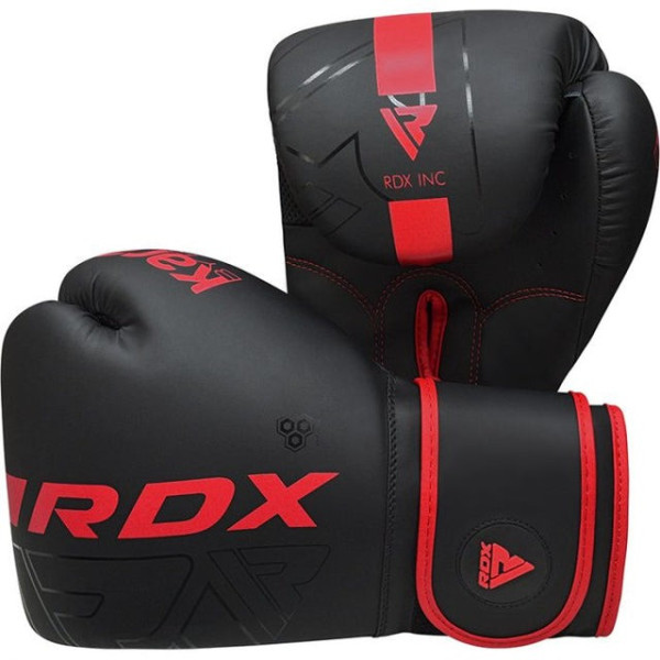 Боксерські рукавиці RDX F6 Kara Matte Red 16 унцій (капа в комплекті)