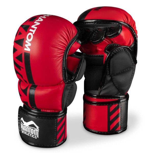Рукавиці для ММА Phantom APEX Red L/XL (капа в комплекті)