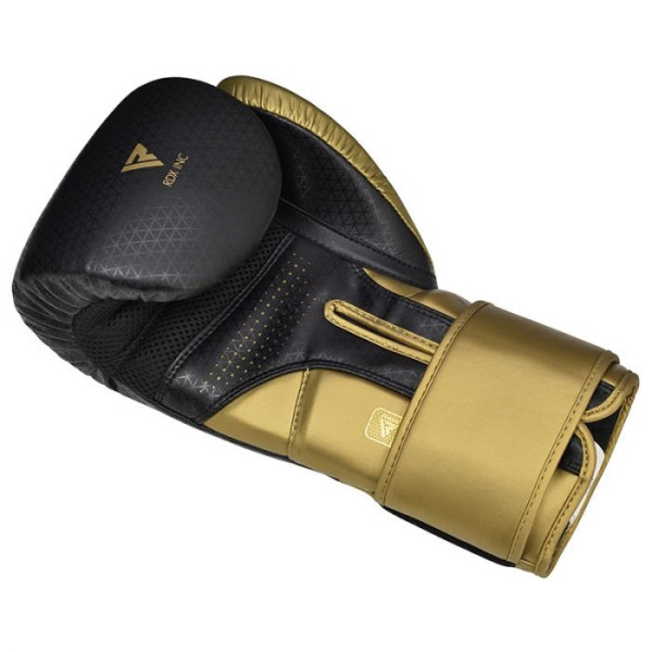 Боксерські рукавиці RDX MARK PRO SPARRING TRI LIRA 2 GOLDEN-14 унцій (капа в комплекті)