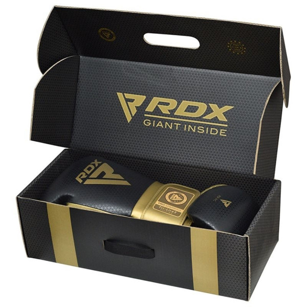 Боксерські рукавиці RDX MARK PRO SPARRING TRI LIRA 2 GOLDEN-14 унцій (капа в комплекті)