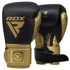 Боксерські рукавиці RDX MARK PRO SPARRING TRI LIRA 2 GOLDEN-14 унцій (капа в комплекті)