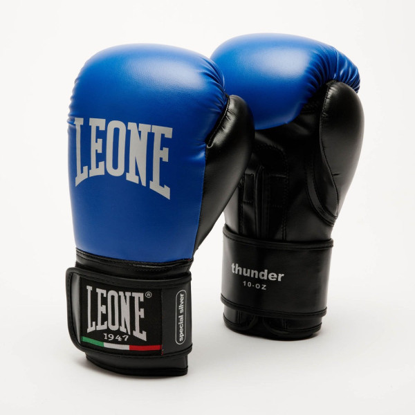 Боксерські рукавиці Leone GN383 THUNDER Black 8 унцій (капу в комплекті)