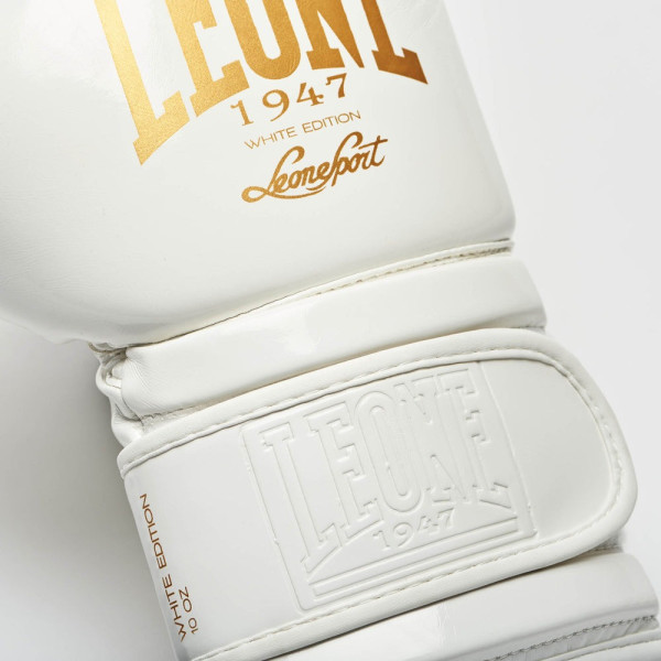 Боксерські рукавиці Leone GN059W White/Gold 10 унцій (капу в комплекті)