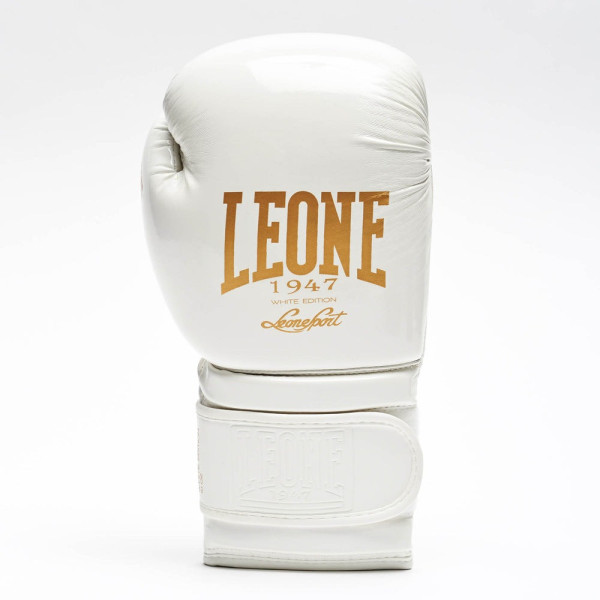 Боксерські рукавиці Leone GN059W White/Gold 10 унцій (капу в комплекті)
