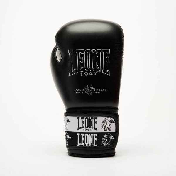 Боксерські рукавиці Leone GN208 ICONIC Black 12 унцій (бинти 4 м. в комплекті)