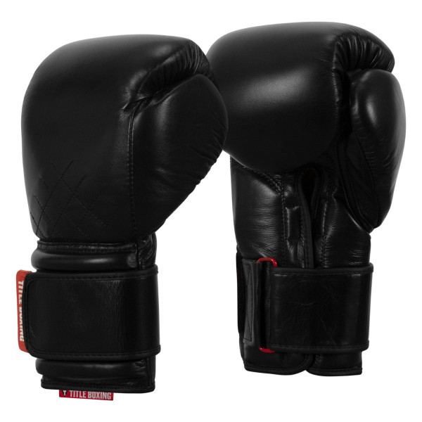 Боксерські рукавиці TITLE Boxing Ko-Vert Black 12 oz