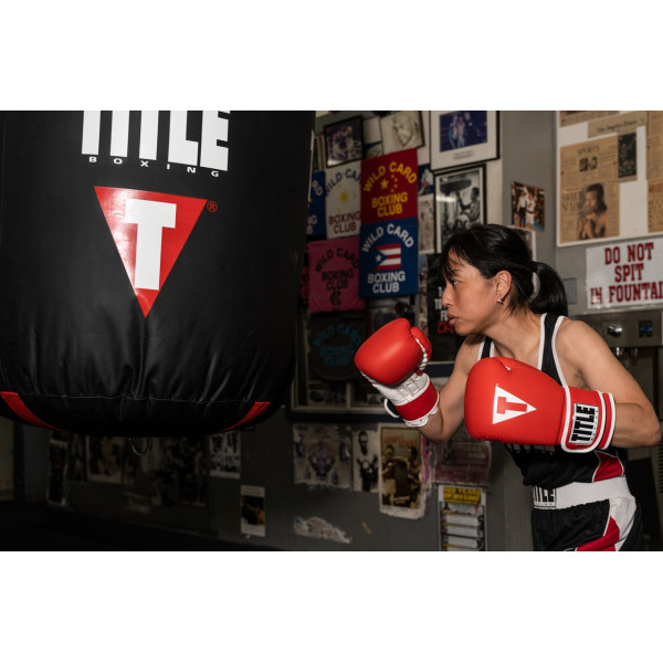 Боксерські рукавиці TITLE Boxing Pro Style Leather Gloves3.0 Red/White 14 oz