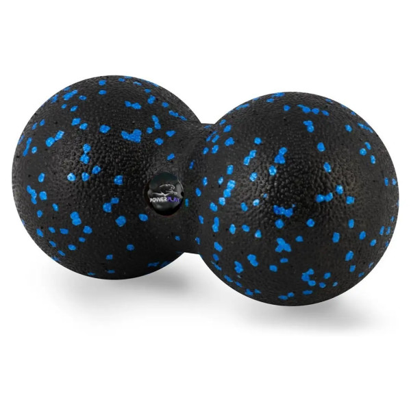 Масажний м'яч подвійний PowerPlay PP-4353 Epp foam peanut ball (d12*24cm.) Чорно/Синій