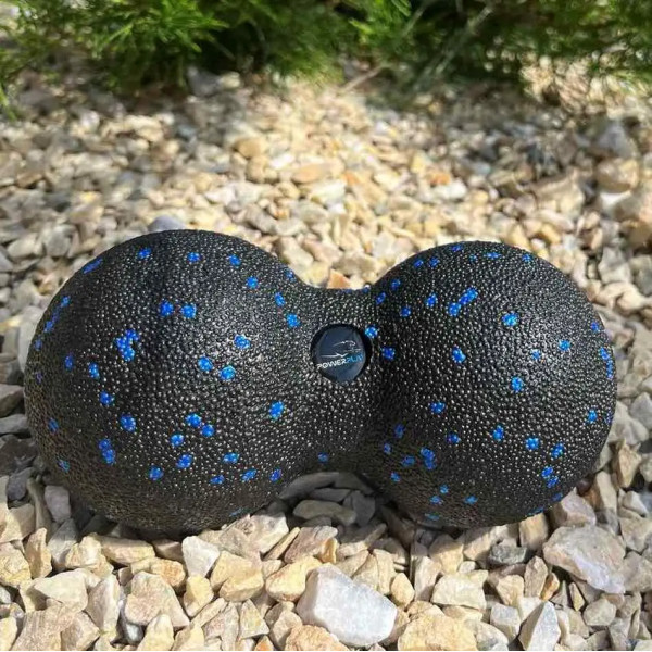 Масажний м'яч подвійний PowerPlay PP-4353 Epp foam peanut ball (d12*24cm.) Чорно/Синій