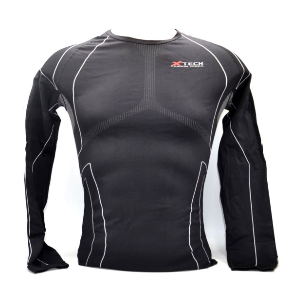 Термокофта (лонгслів) X TECH Maglia Race 3 Munica Lunga giroc Nero L/XL Чорна