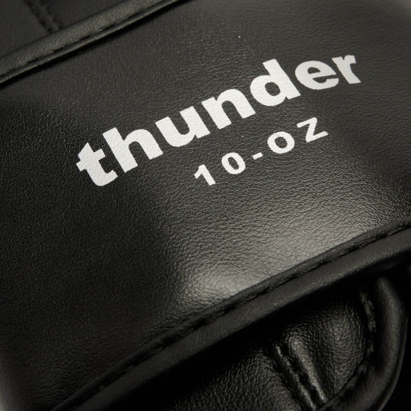 Боксерські рукавиці Leone GN383 THUNDER Black 8 унцій (капу в комплекті)