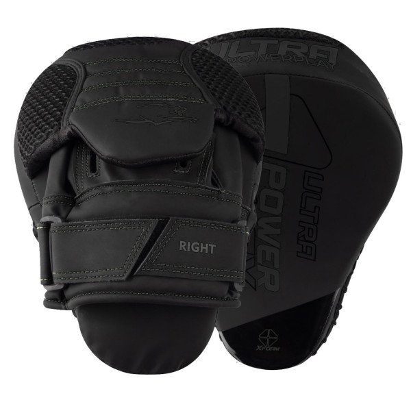Лапи боксерські PowerPlay 3044 Pro Carbon Ultra Series Чорні PU [пара]