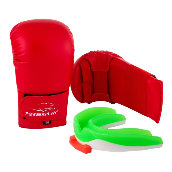 Рукавиці для карате PowerPlay 3027 Червоні L