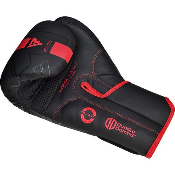Боксерські рукавиці RDX F6 MATTE RED-6OZ (капа в комплекті)