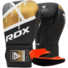 Боксерські рукавиці RDX F7 Ego Black Golden 12 унцій (капа у комплекті)