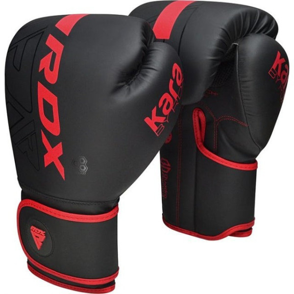 Боксерські рукавиці RDX F6 Kara Matte Red 8 унцій (капа в комплекті)