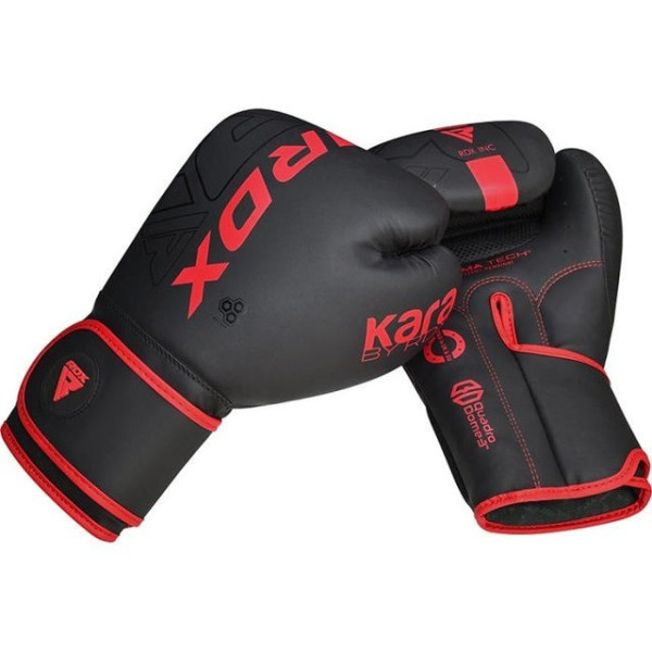Боксерські рукавиці RDX F6 Kara Matte Red 8 унцій (капа в комплекті)