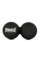 Масажний силіконовий подвійний м'яч PowerPlay PP-4355 Silicone Lacrosse Peanut Ball (6.3*12.6см.) Чорний