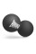 Масажний силіконовий подвійний м'яч PowerPlay PP-4355 Silicone Lacrosse Peanut Ball (6.3*12.6см.) Чорний