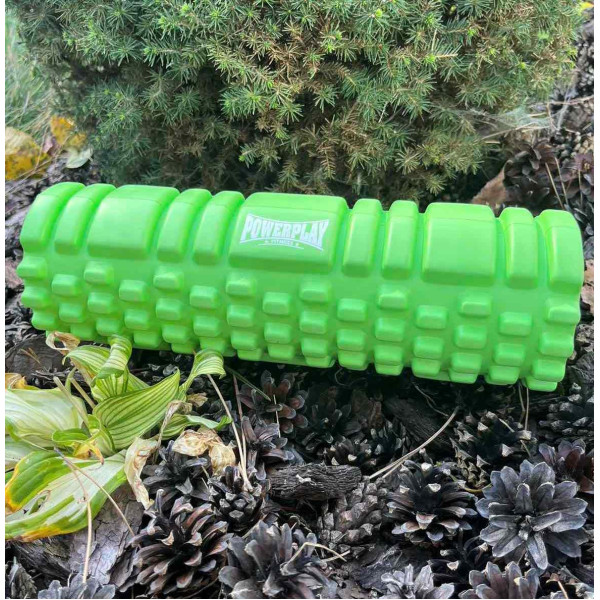 Масажний ролик (роллер) PowerPlay 4342 Massage Roller Зелений (30x10см.)