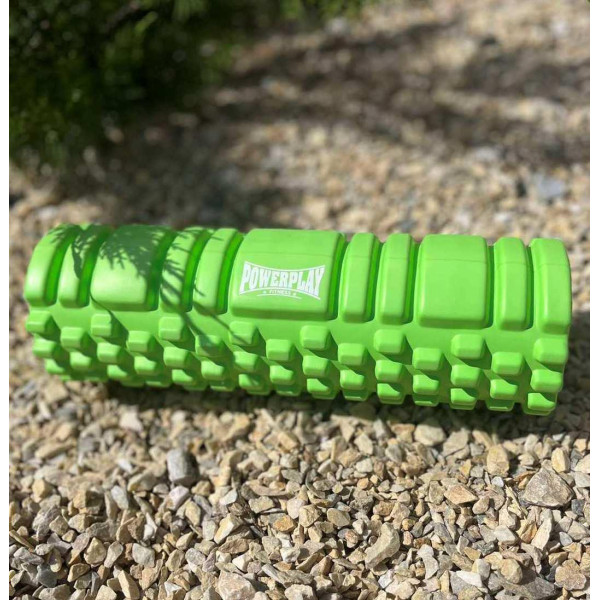 Масажний ролик (роллер) PowerPlay 4342 Massage Roller Зелений (30x10см.)