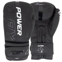 Боксерські рукавиці PowerPlay 3024 Ultra Mat Чорно-Білі 8 унцій