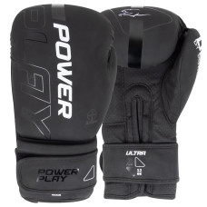 Боксерські рукавиці PowerPlay 3024 Ultra Mat Чорно-Білі 8 унцій