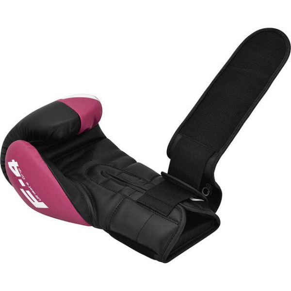 Боксерські рукавиці RDX REX F4 PINK/BLACK-12 унцій (капа в комплекті)