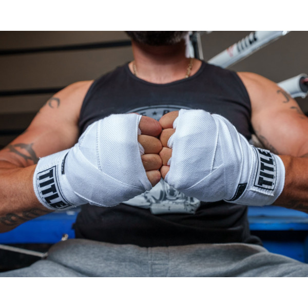 Бинти для боксу TITLE Boxing Select 180" Semi Elastic Mexican White (4.5м.)