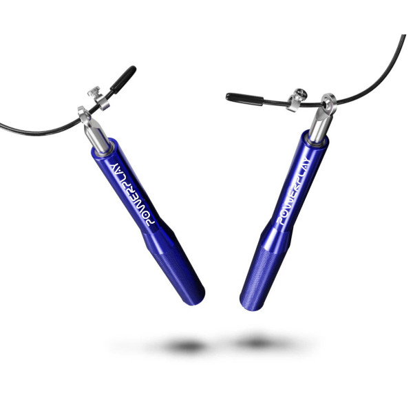 Скакалка швидкісна на підшипниках алюмінієва PowerPlay 4207 Elite Jump Rope Синя (3m.)