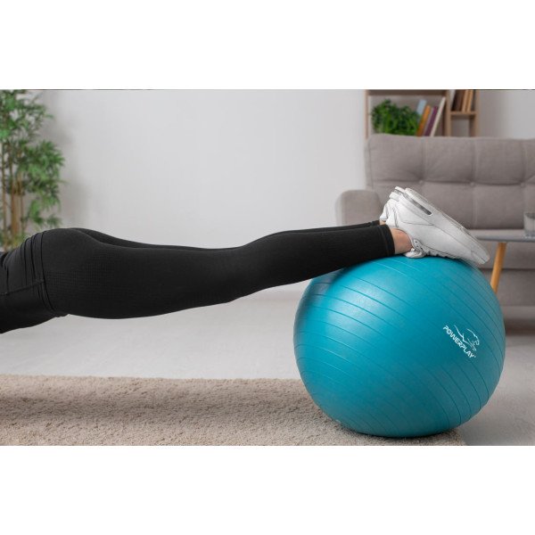 М'яч для фітнесу (фітбол) PowerPlay 4001 Ø65 cm Gymball М'ятний + помпа