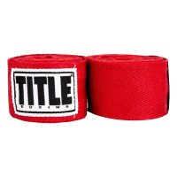 Бинти для боксу TITLE Boxing Traditional Weave 180" Red (4.5м.)