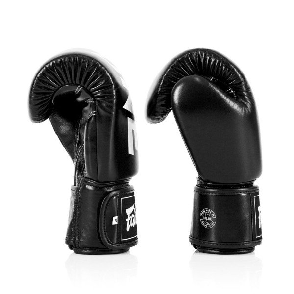 Боксерські рукавиці Fairtex BGV1-ONE (натуральна шкіра) Black 10 унцій