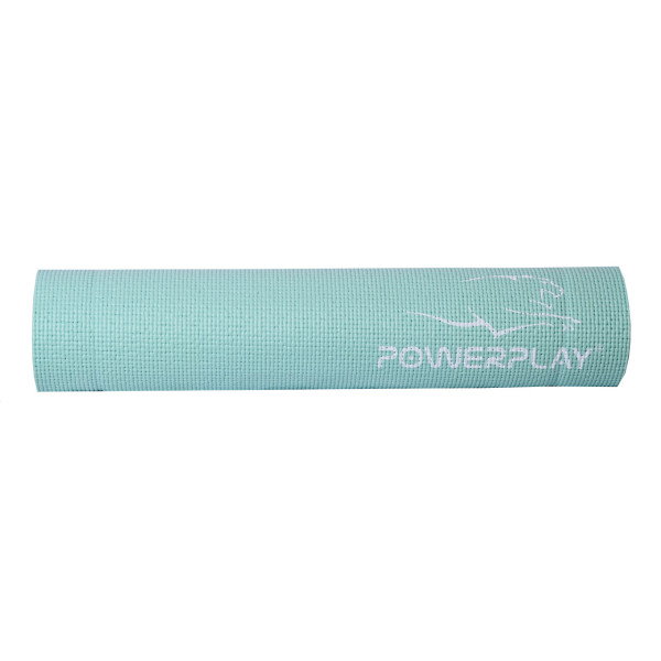 Килимок для йоги та фітнесу PowerPlay 4010 PVC Yoga Mat М'ятний (173x61x0.6)
