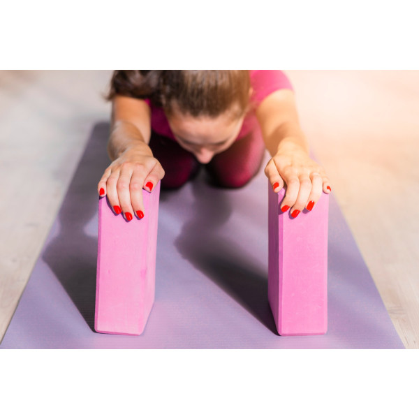 Блок для йоги PowerPlay 4006 Yoga Brick Рожевий