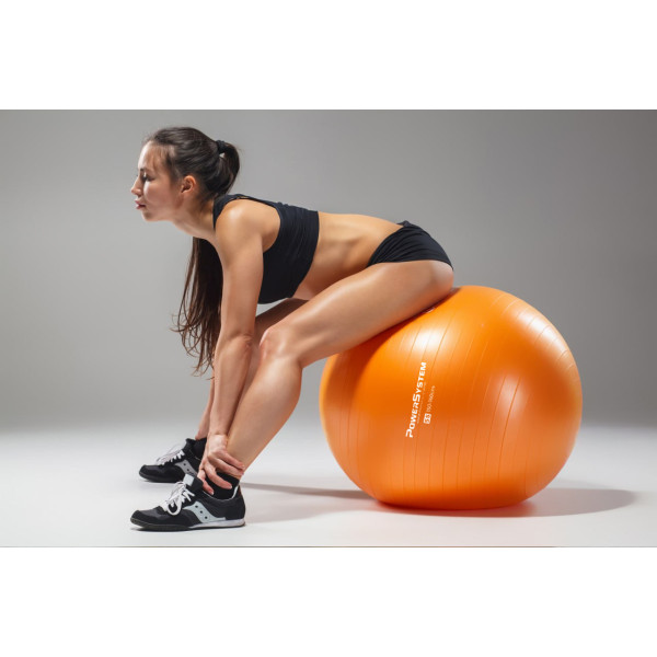 М'яч для фітнесу (фітбол) Power System PS-4011 Ø55 cm PRO Gymball Orange
