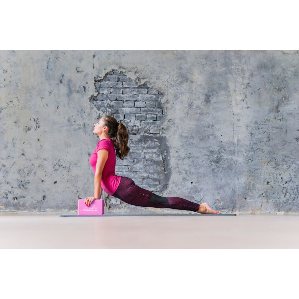 Блок для йоги PowerPlay 4006 Yoga Brick Рожевий
