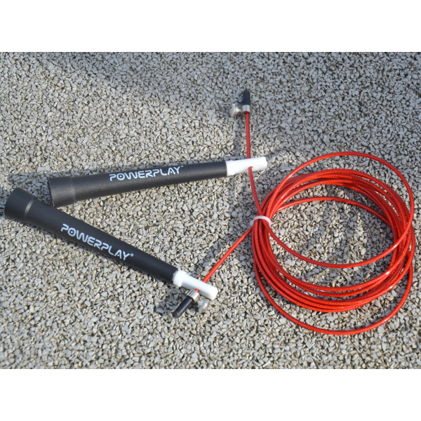 Скакалка швидкісна PowerPlay 4202 Ultra Speed Rope Червона (2,9m.)