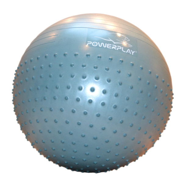 М'яч для фітнесу (фітбол) напівмасажний PowerPlay 4003 Ø65 cm Gymball Зелений + помпа