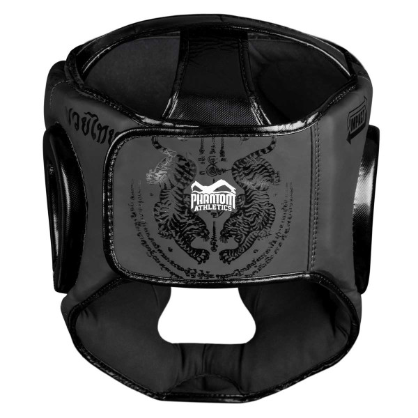 Боксерський шолом Phantom Muay Thai Full Face Black (капа в подарунок)