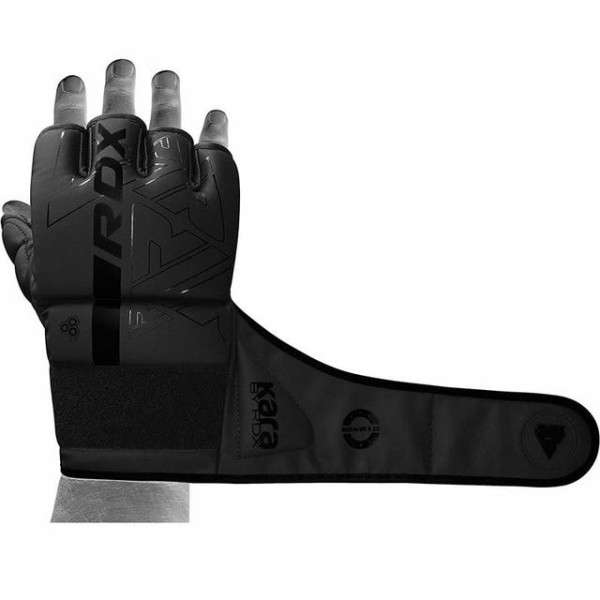 Рукавиці для ММА RDX F6 KARA Matte Black M (капа у комплекті)
