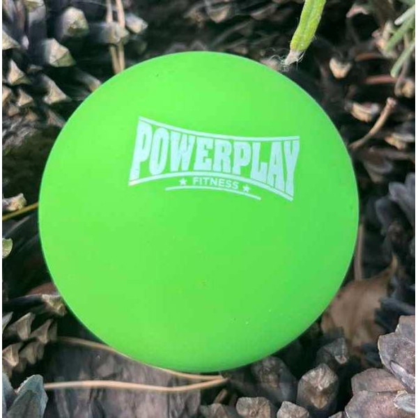 Масажний силіконовий м'яч PowerPlay PP-4354 Silicone Lacrosse Ball (6.3см.) Зелений