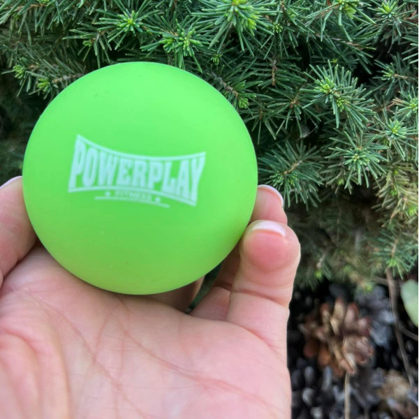 Масажний силіконовий м'яч PowerPlay PP-4354 Silicone Lacrosse Ball (6.3см.) Зелений